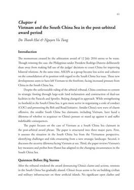Chapter 4 Vietnam and the South China Sea in the Post-Arbitral Award Period Do Thanh Hai & Nguyen Vu Tung