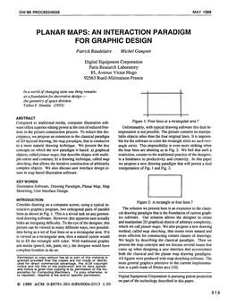 Planar Maps: an Interaction Paradigm for Graphic Design