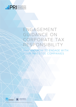 Engagement Guidance on Corporate Tax Responsibility Why and How to Engage with Your Investee Companies