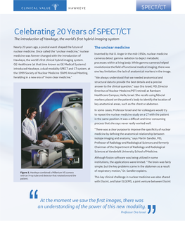Celebrating 20 Years of SPECT/CT the Introduction of Hawkeye, the World’S First Hybrid Imaging System
