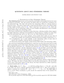 Questions About Boij-S\" Oderberg Theory