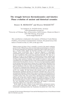 Phase Evolution of Ancient and Historical Ceramics