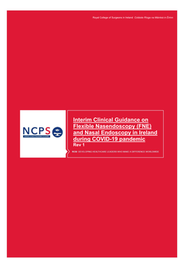 (FNE) and Nasal Endoscopy in Ireland During COVID-19 Pandemic Rev 1