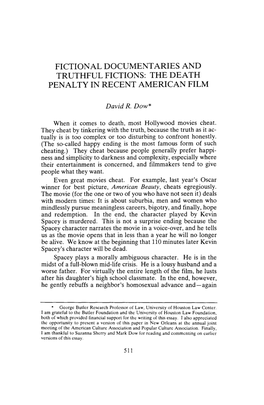 Fictional Documentaries and Truthful Fictions: the Death Penalty in Recent American Film