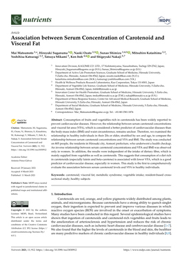 Association Between Serum Concentration of Carotenoid and Visceral Fat