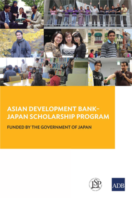 Asian Development Bank–Japan Scholarship Program Brochure For