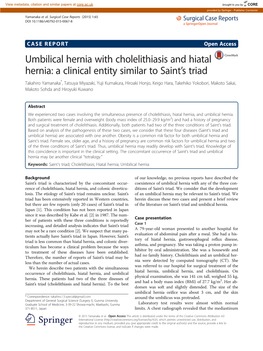 Umbilical Hernia with Cholelithiasis and Hiatal Hernia