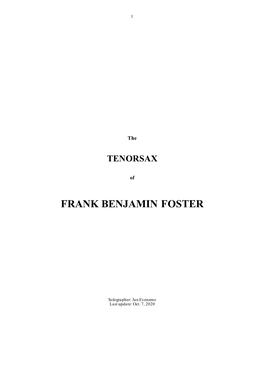 Download the Vocal of Frank Foster