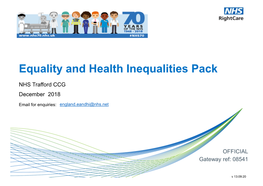 Equality and Health Inequalities Pack: NHS Trafford