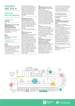 Agenda Semanal FILBA