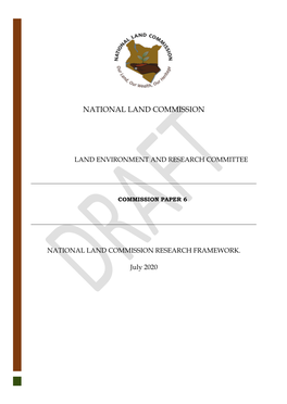 Draft Nlc Research Framework