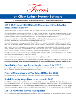 On Client Ledger System™ Software