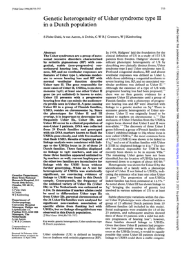 Genetic Heterogeneity of Usher Syndrome Type II