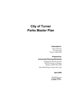 View / Open City of Turner Parks Master Plan.Pdf