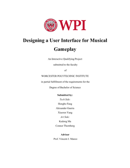 Designing a User Interface for Musical Gameplay