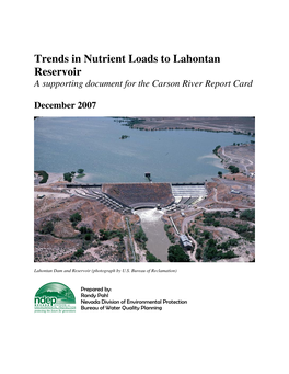 Trends in Nutrient Loads to Lahontan Reservoir a Supporting Document for the Carson River Report Card