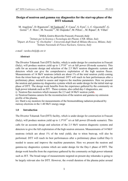 Design of Neutron and Gamma Ray Diagnostics for the Start-Up Phase of the DTT Tokamak