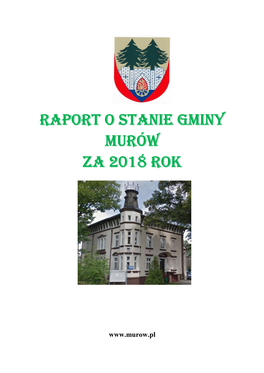 RAPORT O STANIE GMINY MURÓW Za 2018 Rok