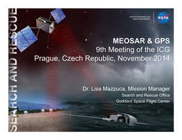 MEOSAR & GPS 9Th Meeting of the ICG Prague, Czech Republic, November 2014