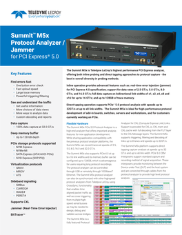 Summit™ M5x Protocol Analyzer / Jammer for PCI Express® 5.0