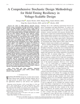 A Comprehensive Stochastic Design Methodology for Hold-Timing Resiliency in Voltage-Scalable Design