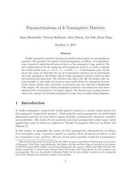 Parametrizations of K-Nonnegative Matrices