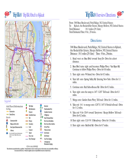 Triptik Hotel to Kykuit Triptik® Overview Directions