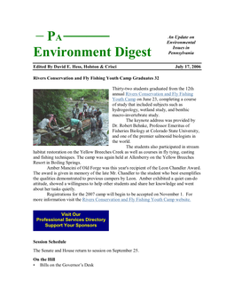 PA Environment Digest – Holston & Crisci