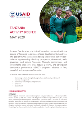 USAID Tanzania Activity Briefer May 2020