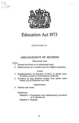 Education Act 1973