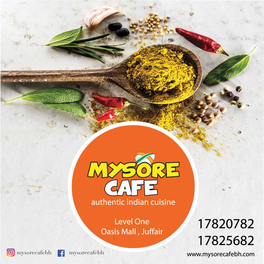 Mysore Cafe Menu Copy