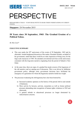 50 Years Since 30 September, 1965: the Gradual Erosion of a Political Taboo