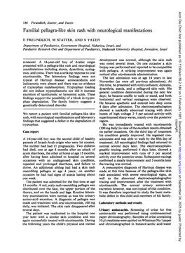 Familial Pellagra-Like Skin Rash with Neurological Manifestations