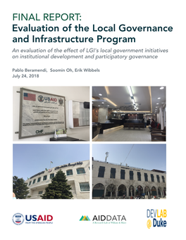 FINAL REPORT: Evaluation of the Local Governance and Infrastructure Program