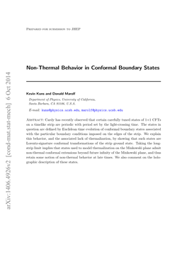 Non-Thermal Behavior in Conformal Boundary States