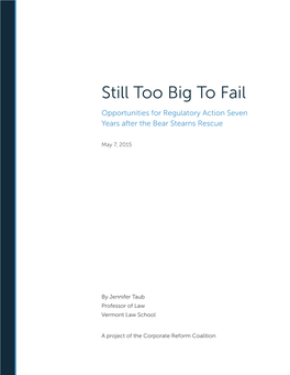 Still Too Big to Fail