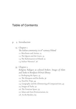 Table of Contents