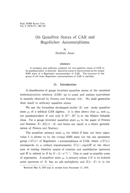 On Quaslfree States of CAR and Bogoliubov Automorphisms