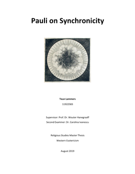 Pauli on Synchronicity