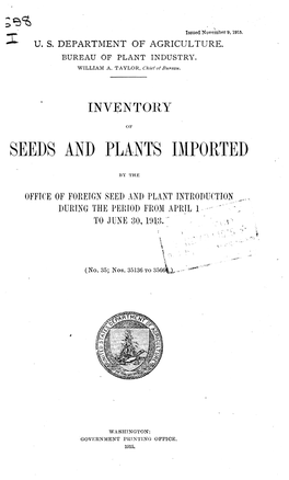 Seeds and Plants Imported