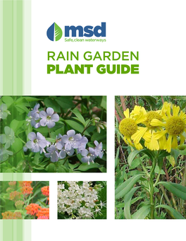 Rain Garden Plant Guide Table of Contents