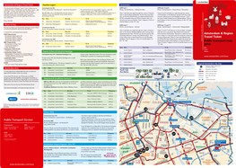 Amsterdam & Region Travel Ticket Public Transport Map 2016