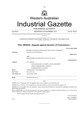 Industrial Gazette PUBLISHED by AUTHORITY