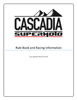 Rule Book and Racing Information