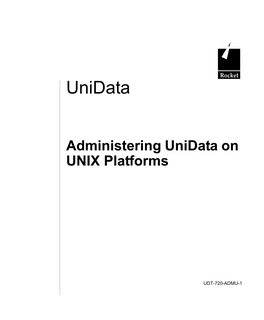 Administering Unidata on UNIX Platforms