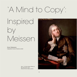 'A Mind to Copy': Inspired by Meissen