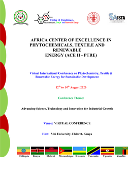 Africa Center of Excellence in Phytochemicals, Textile and Renewable Energy (Ace Ii - Ptre)