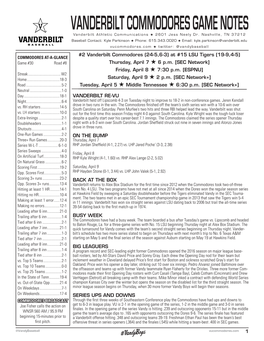 VANDERBILT COMMODORES GAME NOTES Vanderbilt Athletic Communications H 2601 Jess Neely Dr