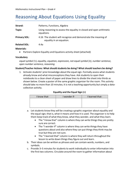 Reasoning About Equations Using Equality