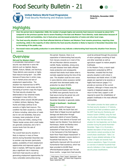 Food Security Bulletin - 21